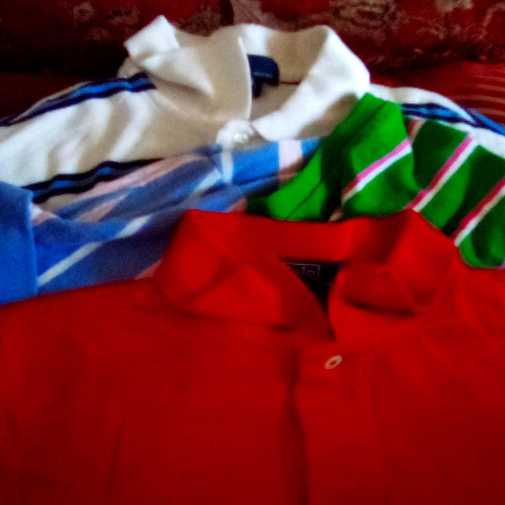 I am selling 4 polo shirts for about $25